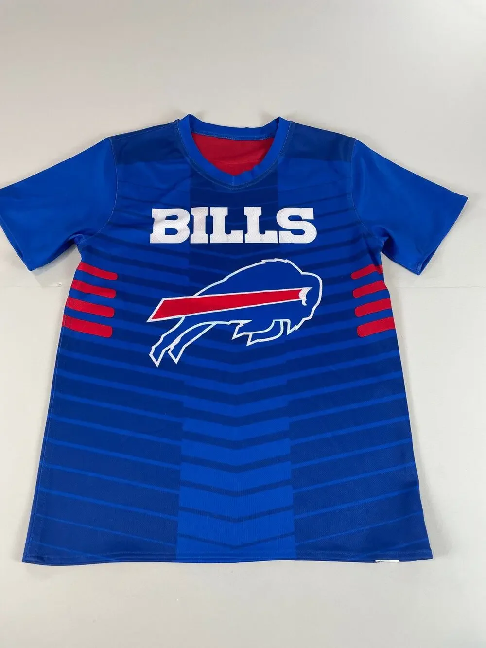 Buffalo Bills Reversible Flag Football Jersey Red Blue Youth Size L